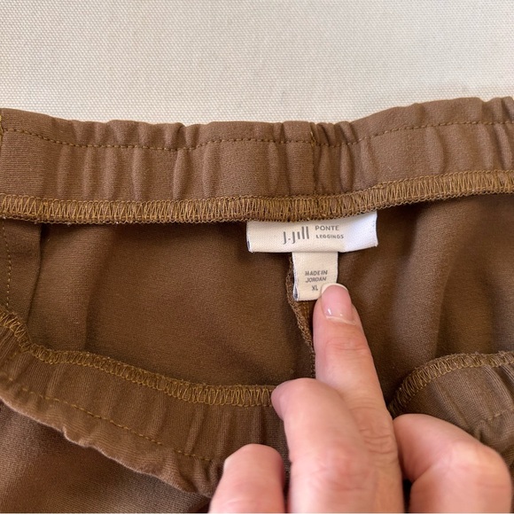Lot Of 2 J Jill Ponte Pants Women’s XL  Tan Herringbone Slim Leg Pull On Stretch - Picture 5 of 16